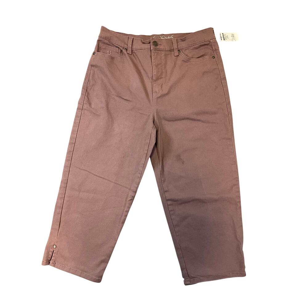 Gloria Vanderbilt Amanda Women’s Mauve High-Rise Stretch Capri Jeans Size 8